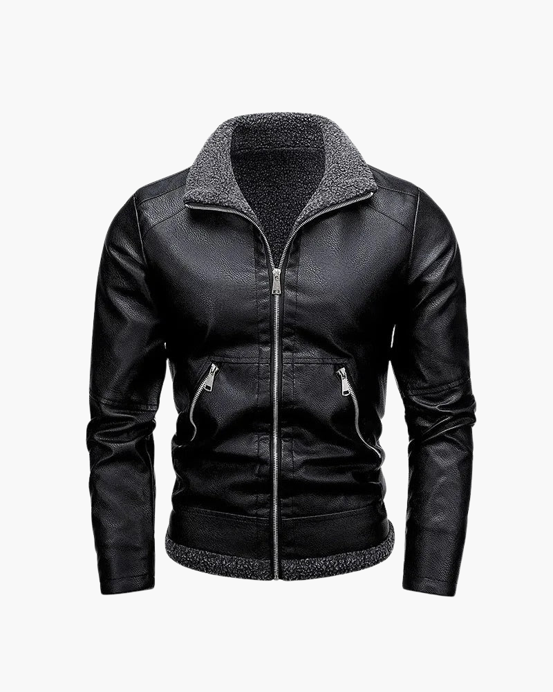 Leather Jacket with Fleece Interior | Elegance and Comfort