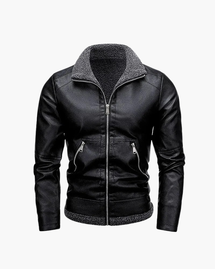 Leather Jacket with Fleece Interior | Elegance and Comfort
