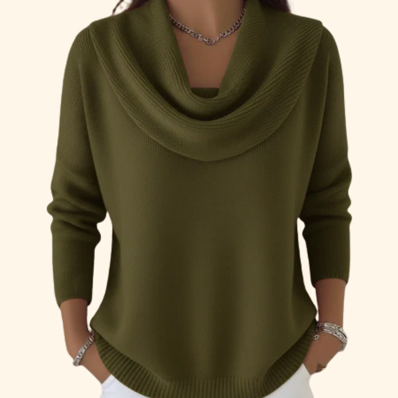 Iole | Sweater with Draped Collar