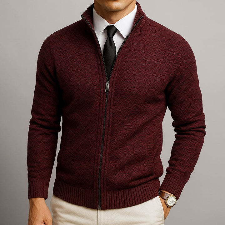 Cardigan in lana con zip | Eleganza sartoriale e comfort