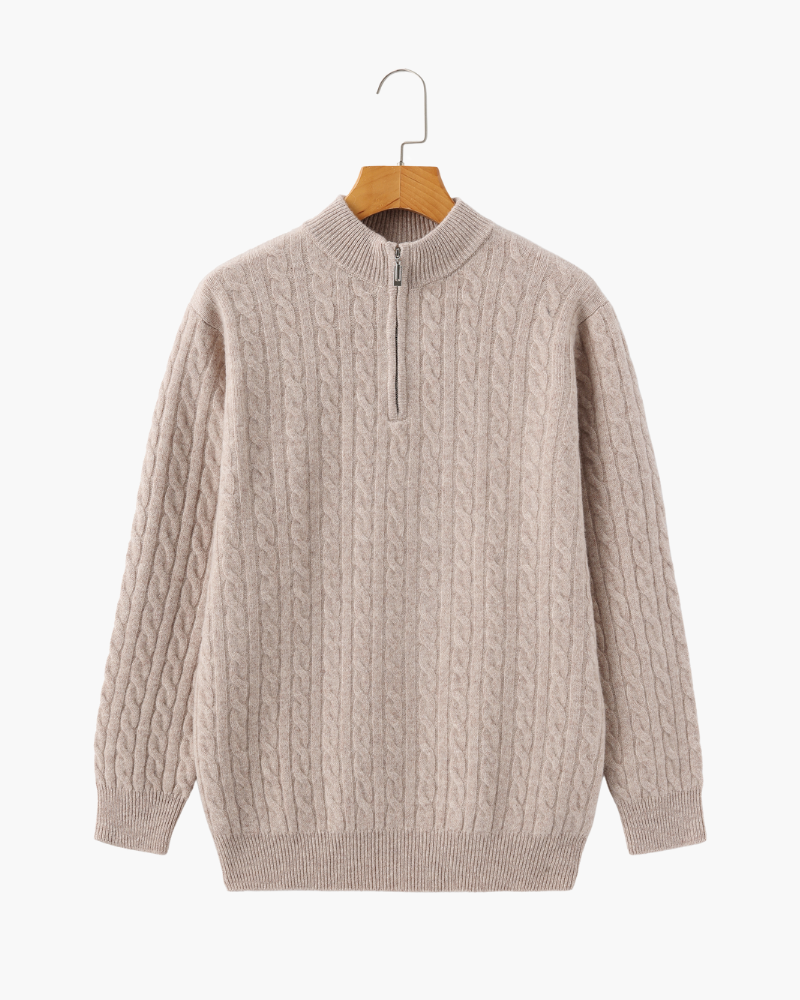 Cashmere Sweater with Half Zip | Comfort and Elegance