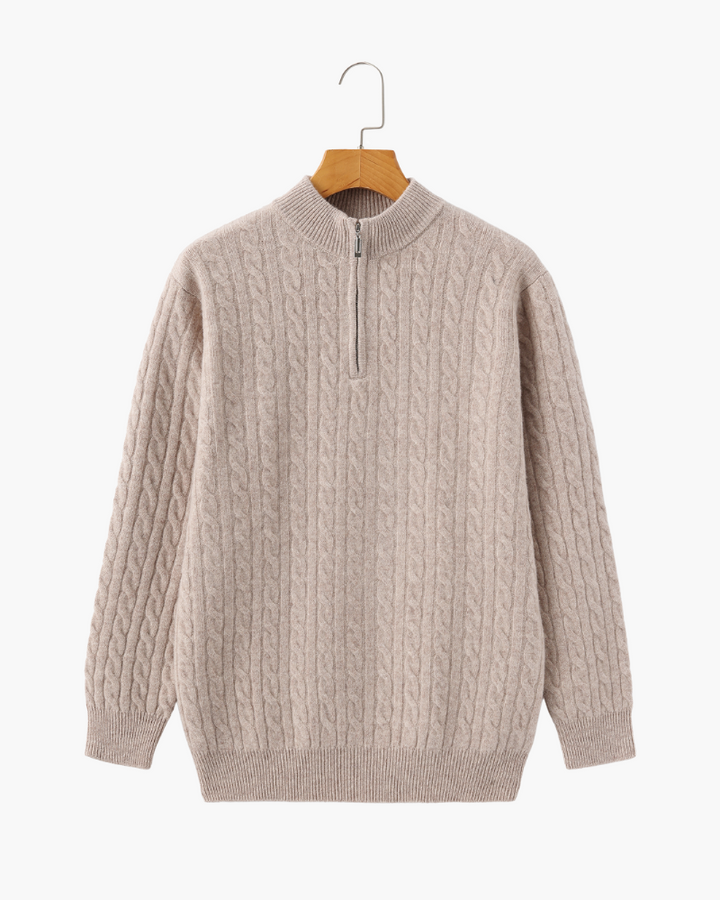 Cashmere Sweater with Half Zip | Comfort and Elegance