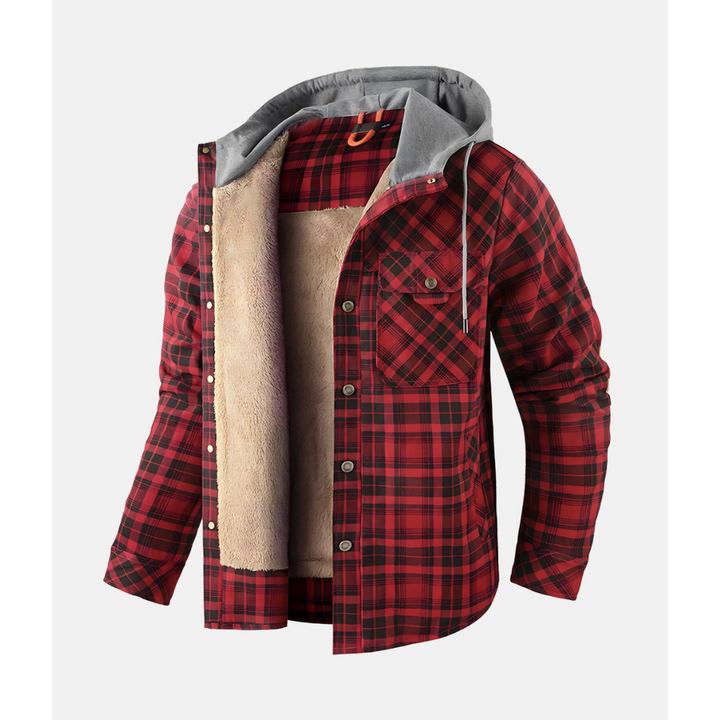 Checked Jacket with Buttons and Hood | Ideal for Cool Days and Casual Looks