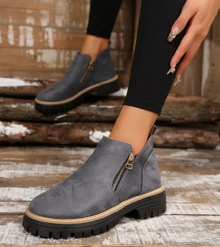 Rosina | Botines con cremallera y suela gruesa