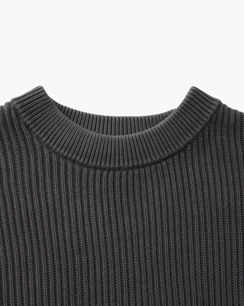 Jersey de algodón a rayas | Cuello redondo