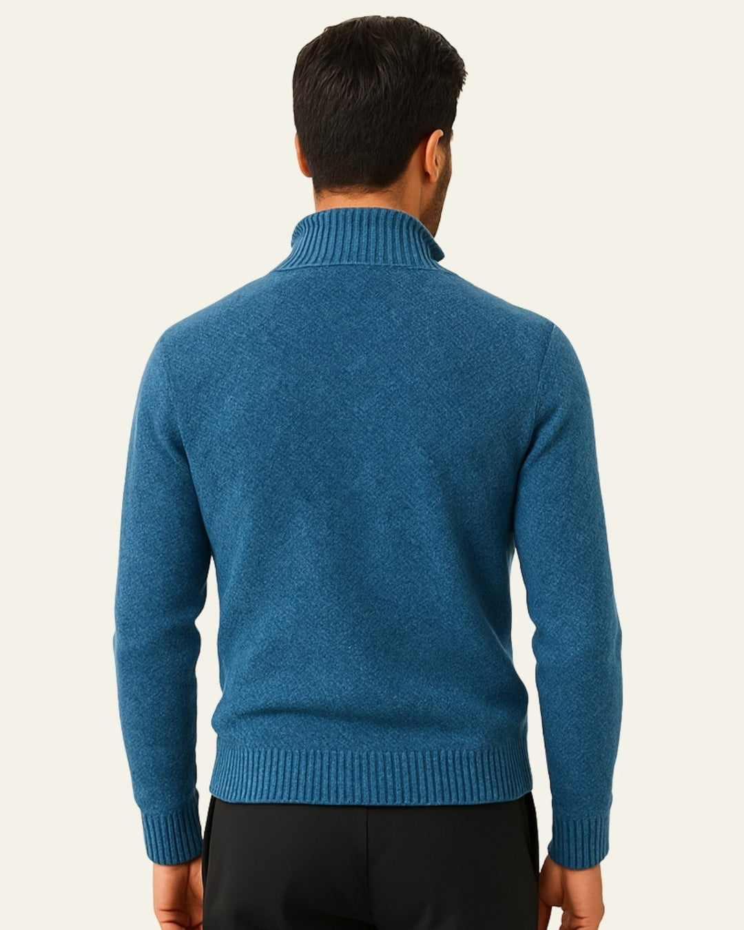 Herrenpullover mit strukturierter Halbzipper-Front | Leichtes Polyester und zeitgemäßer Stil