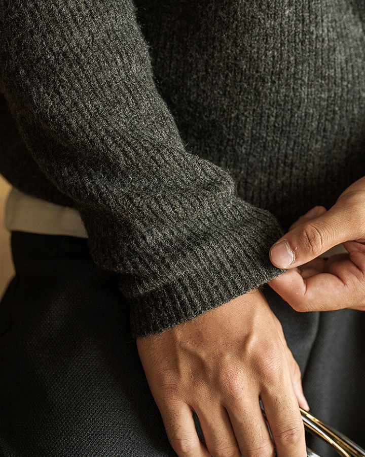 Ανδρική μπλούζα πόλο με μακριά μανίκια | Ελαφριά μπλούζα και κομψό casual στυλ