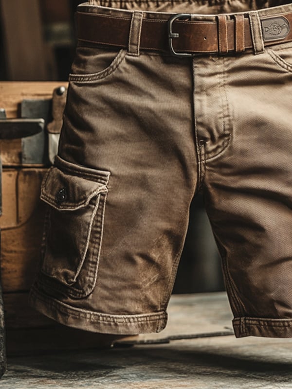 Cazel | Retro Multi-Pocket Cargo Shorts