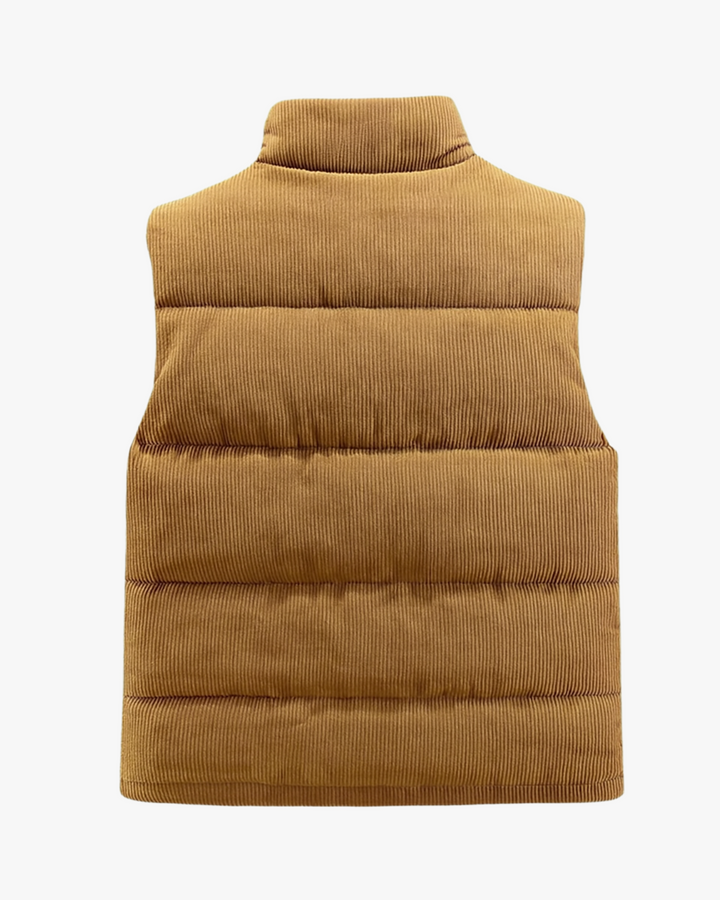 Chaleco acolchado de pana para hombre | Calidez ligera y estilo elegante para los días frescos
