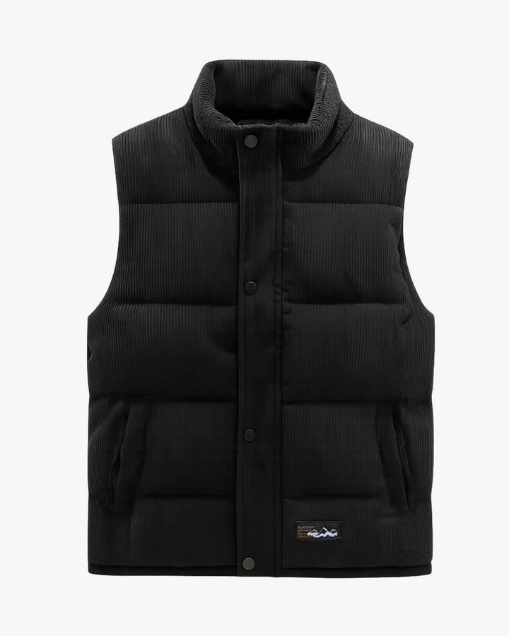 Chaleco acolchado de pana para hombre | Calidez ligera y estilo elegante para los días frescos