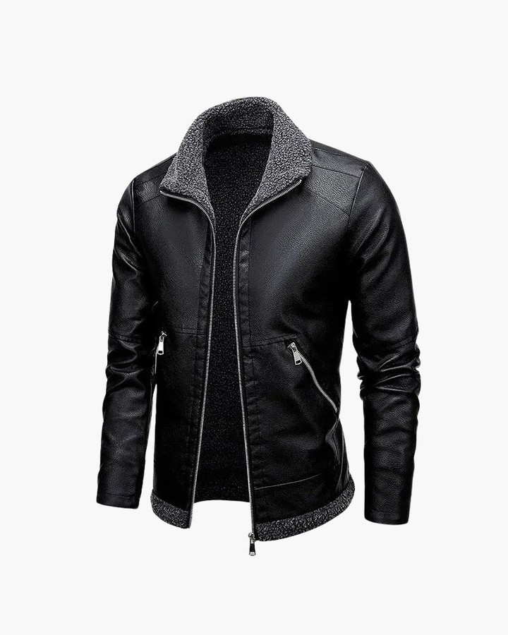 Leather Jacket with Fleece Interior | Elegance and Comfort