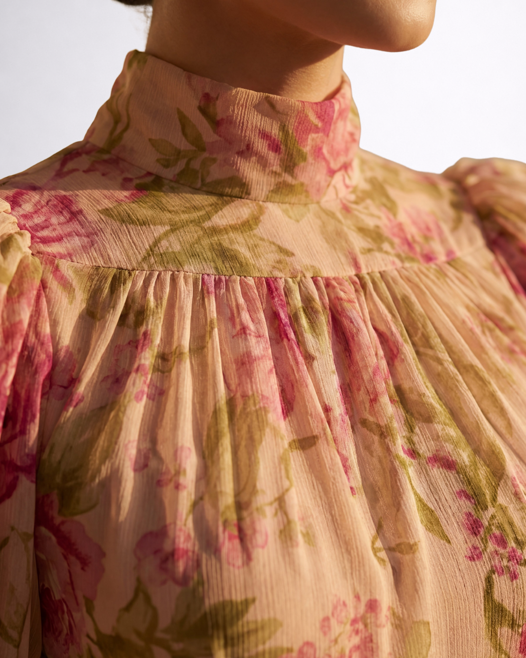 Rosario | Vestido comprido floral de chiffon