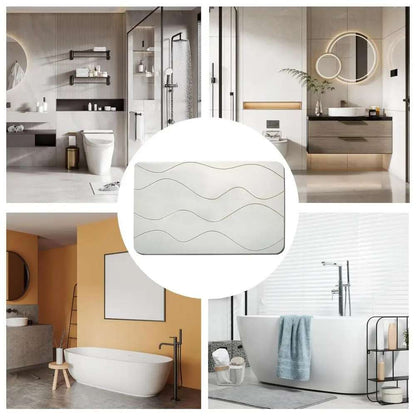 珪藻土バスマット 速乾 滑り止め 幾何学デザイン