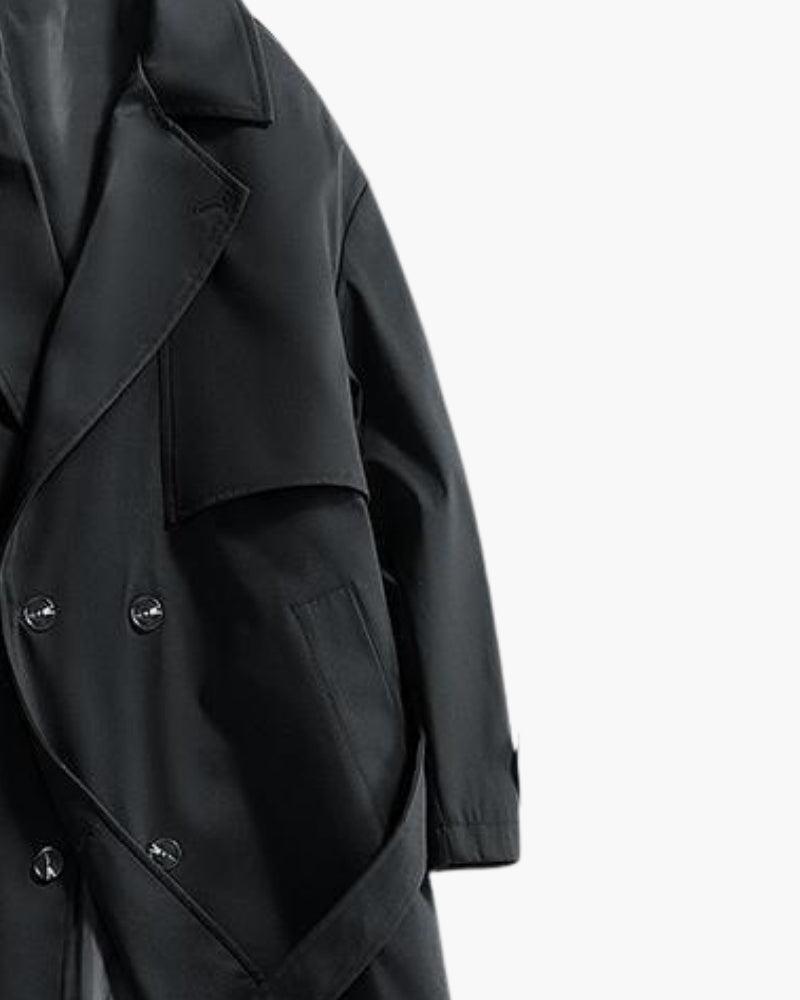 Gabardina clássica de trespasse | Elegância funcional