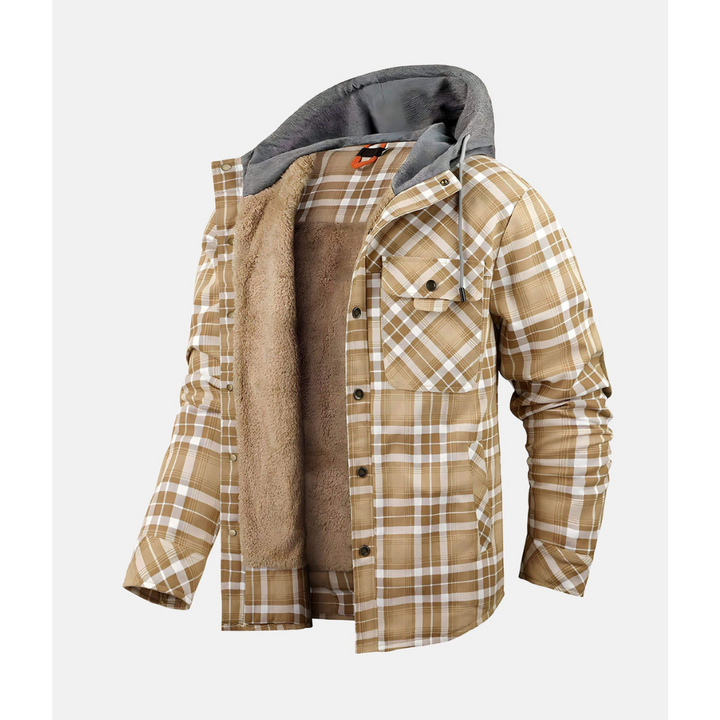 Checked Jacket with Buttons and Hood | Ideal for Cool Days and Casual Looks