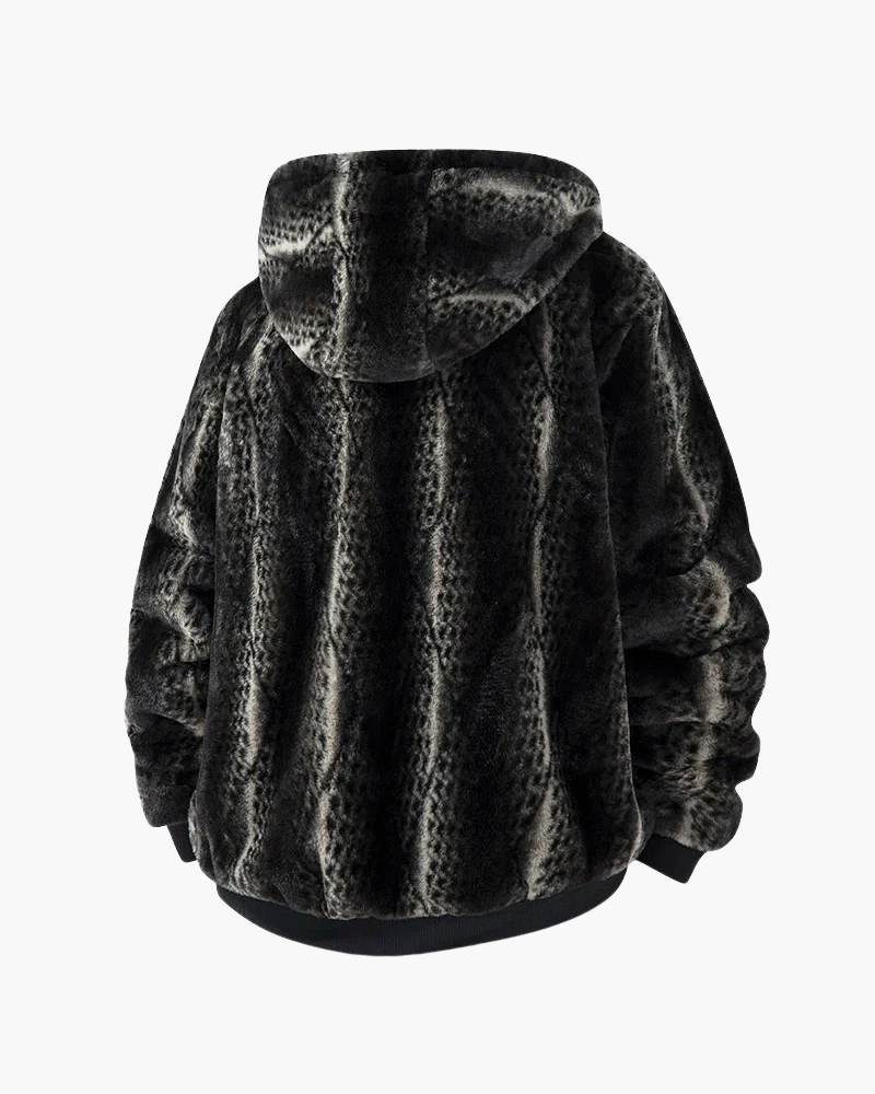 Faux Fur Jacket with Hood | Winter Comfort