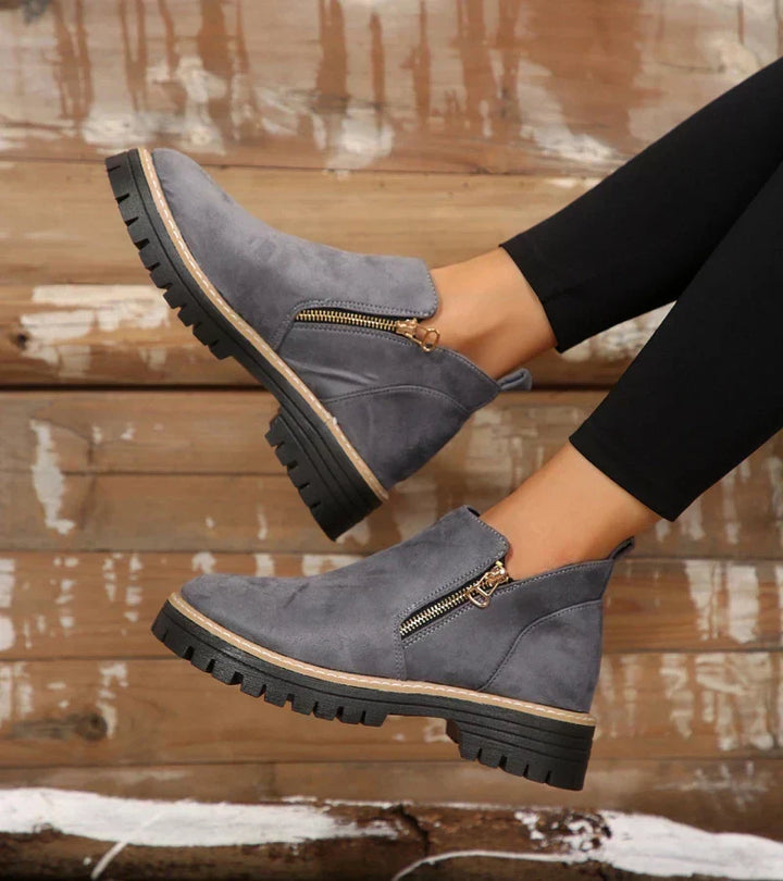 Rosina | Botines con cremallera y suela gruesa