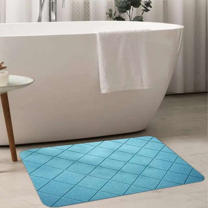 珪藻土バスマット 速乾 滑り止め 幾何学デザイン