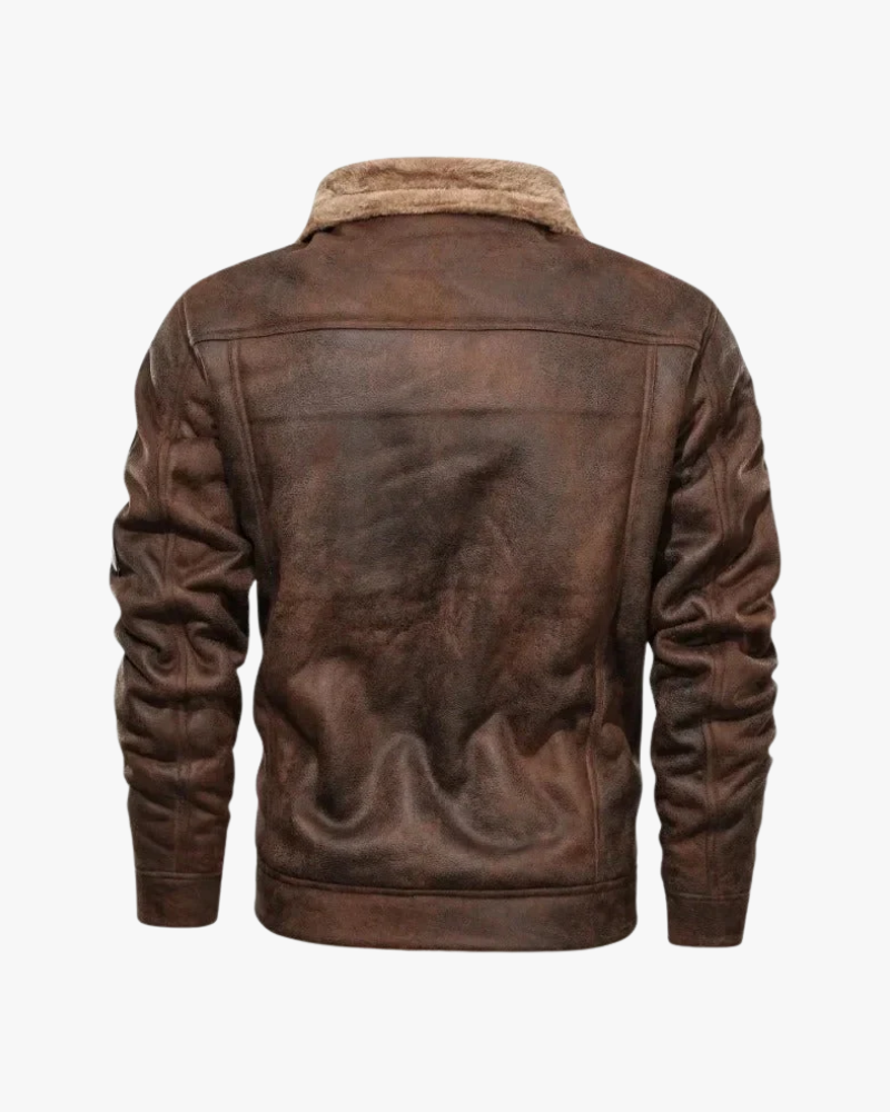 Leather Jacket with Fleece Interior | Style and Comfort