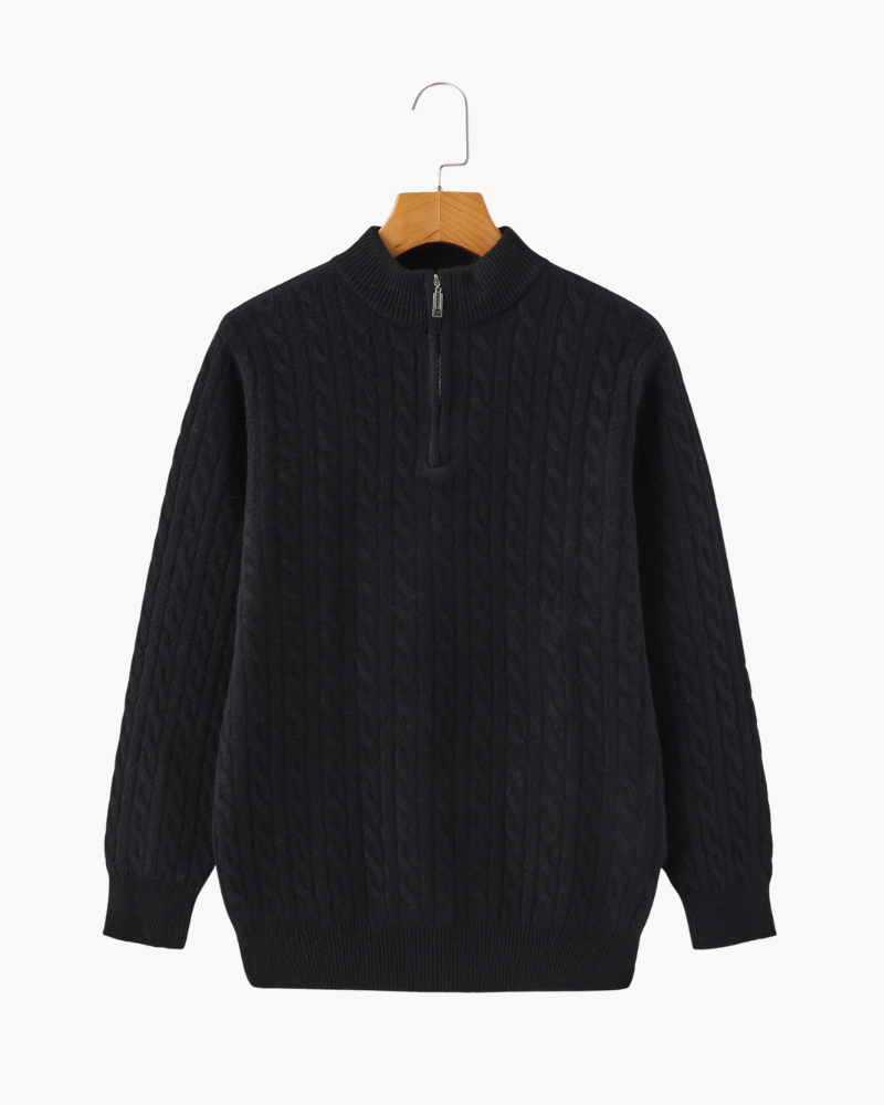 Cashmere Sweater with Half Zip | Comfort and Elegance