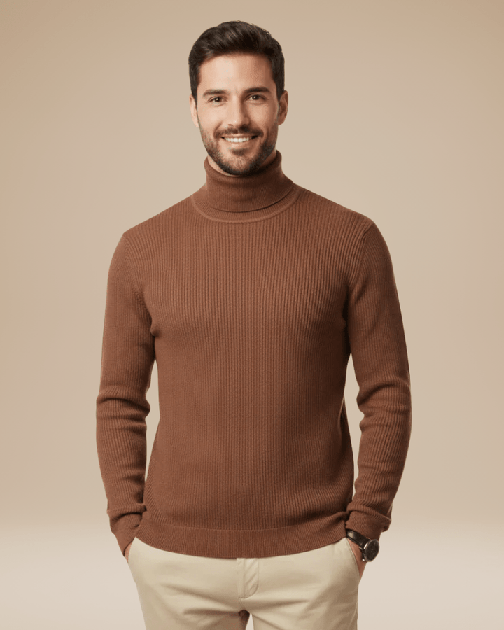 Jersey de cuello alto para hombre | Punto fino y suave, y calidez ligera