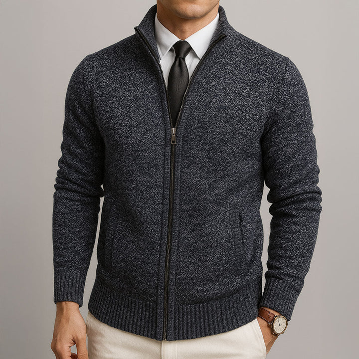 Cardigan in lana con zip | Eleganza sartoriale e comfort