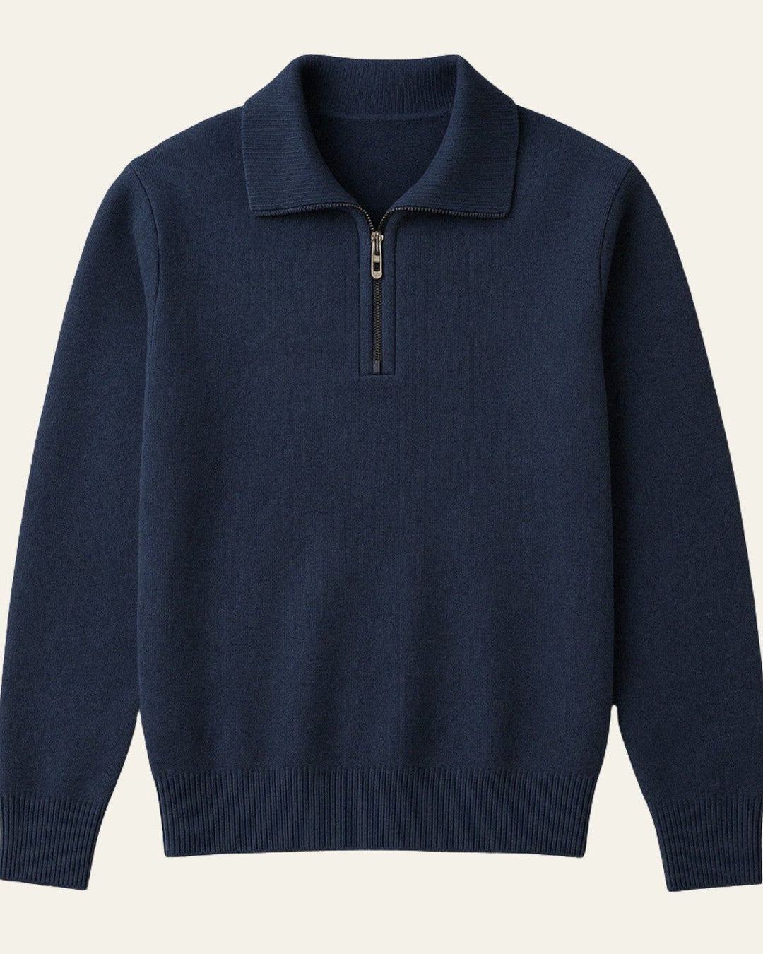 Jersey de cachemira con cremallera para hombre | Refinamiento y calidez discreta para looks formales y casuales