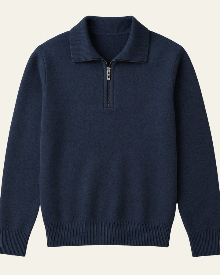 Jersey de cachemira con cremallera para hombre | Refinamiento y calidez discreta para looks formales y casuales