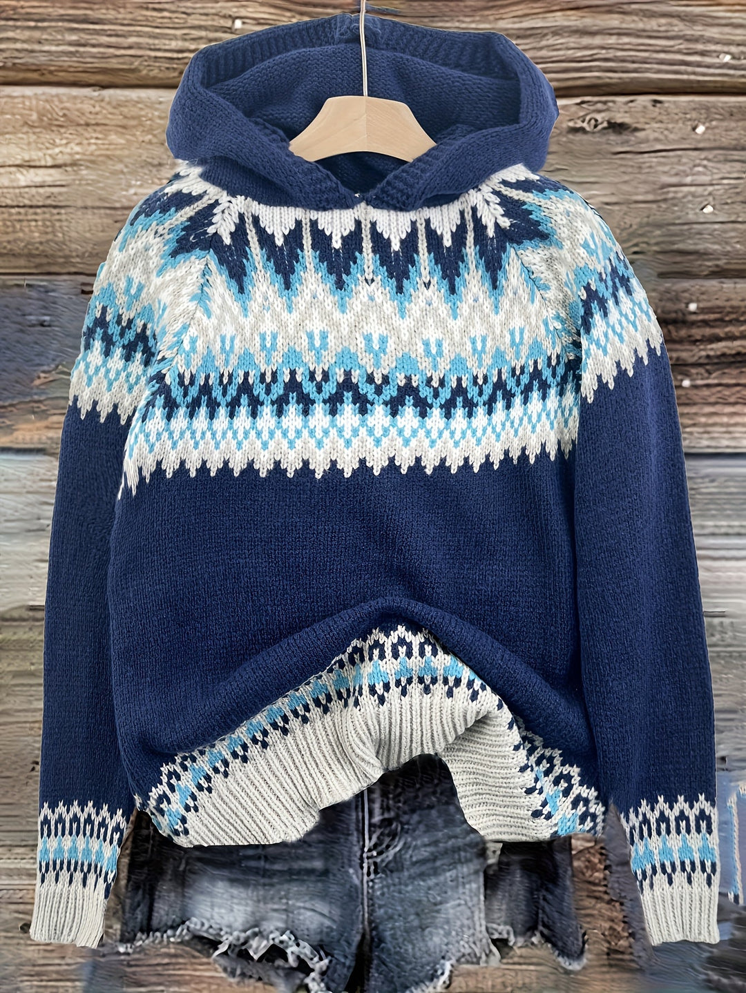 Nerea - Suéter con capucha - Jacquard