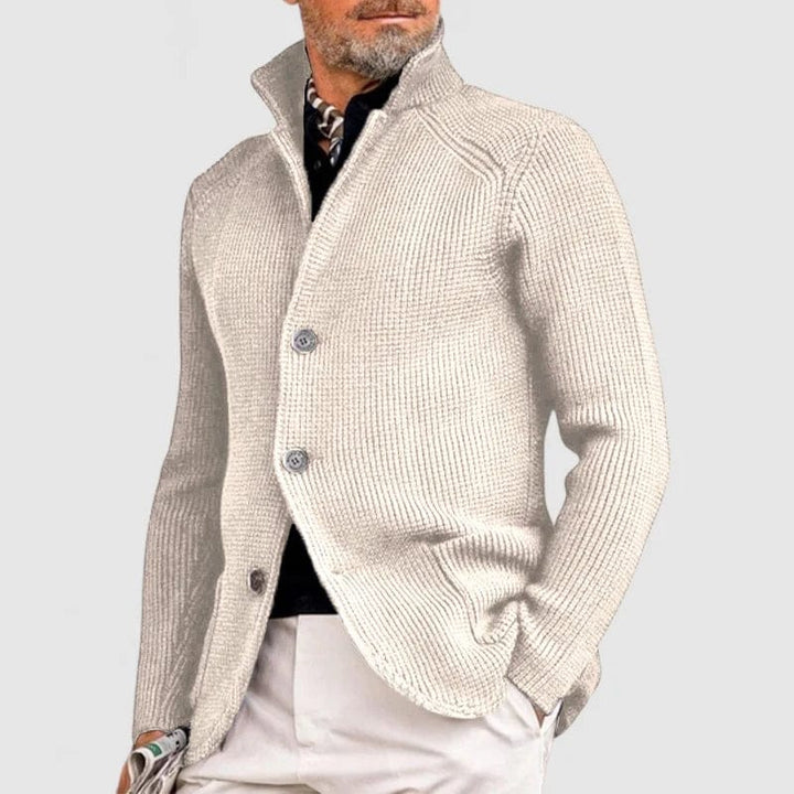 Santiago | Cardigan con bottoni e collo rialzato