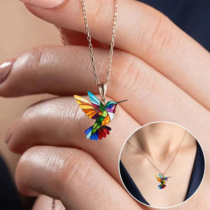 Éloria™ | Collana Colibrì Arcobaleno + Orecchini Abbinati in Omaggio