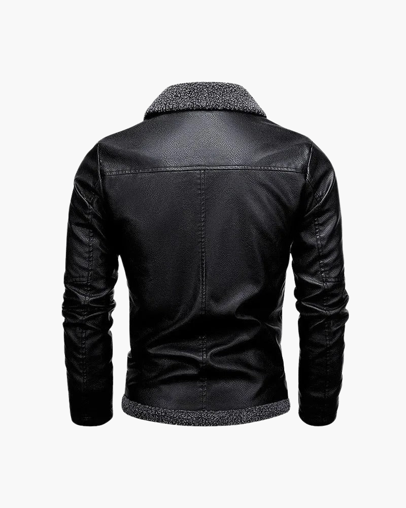 Leather Jacket with Fleece Interior | Elegance and Comfort
