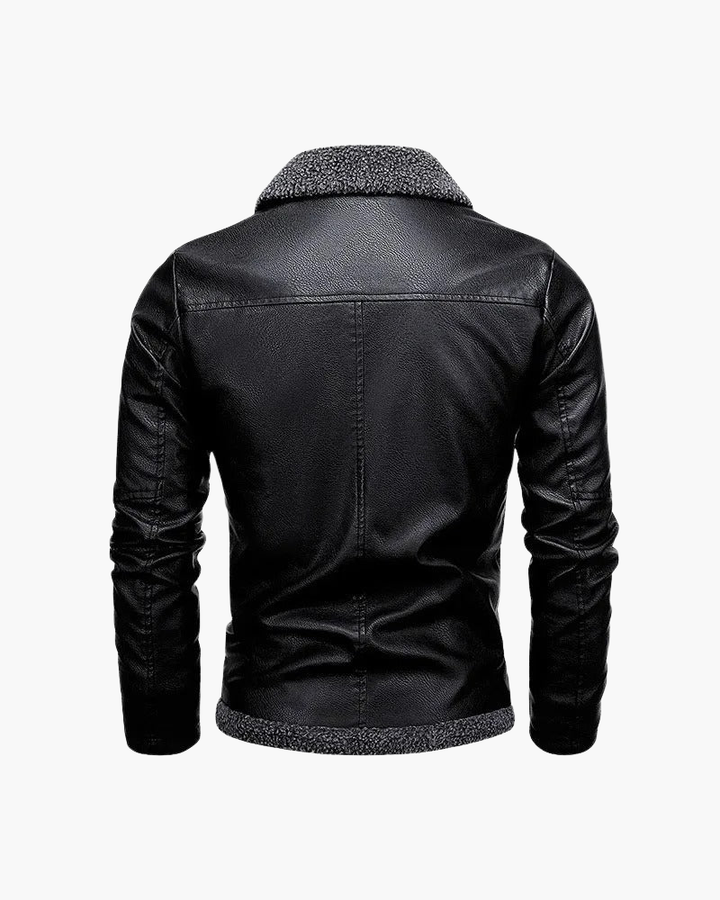 Leather Jacket with Fleece Interior | Elegance and Comfort