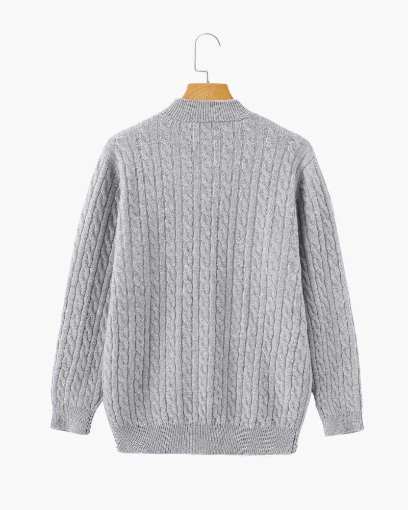 Cashmere Sweater with Half Zip | Comfort and Elegance