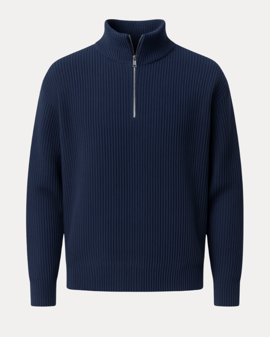 Maglione da uomo con mezza zip | Stile smart casual e comfort invernale