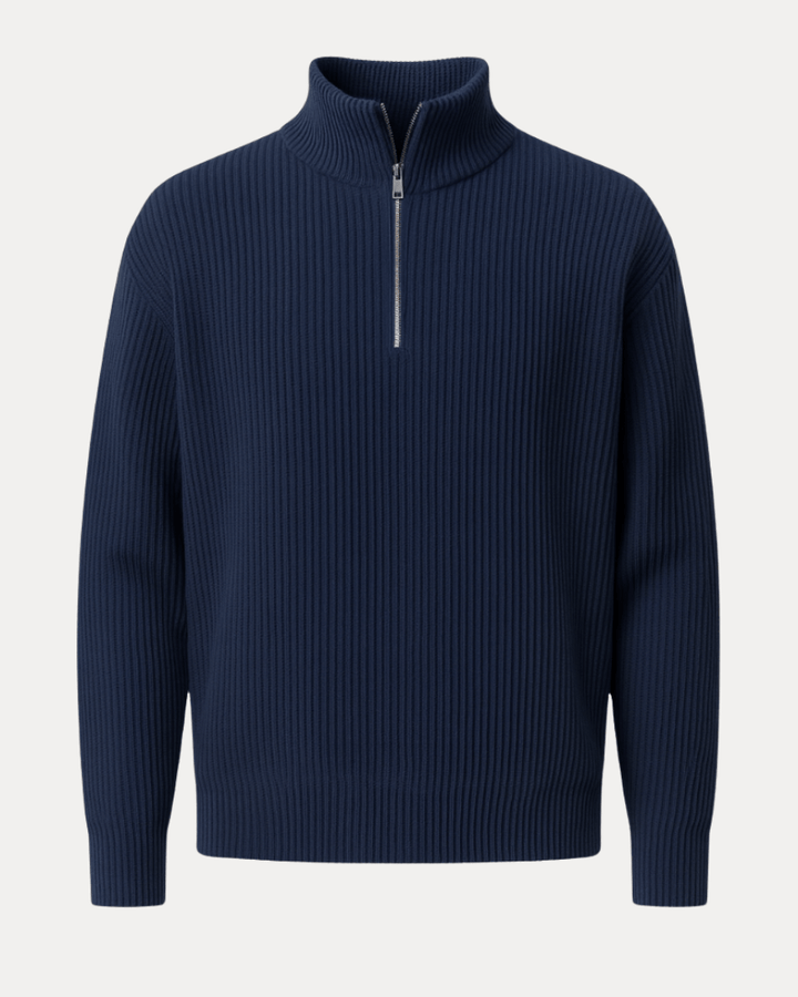 Maglione da uomo con mezza zip | Stile smart casual e comfort invernale