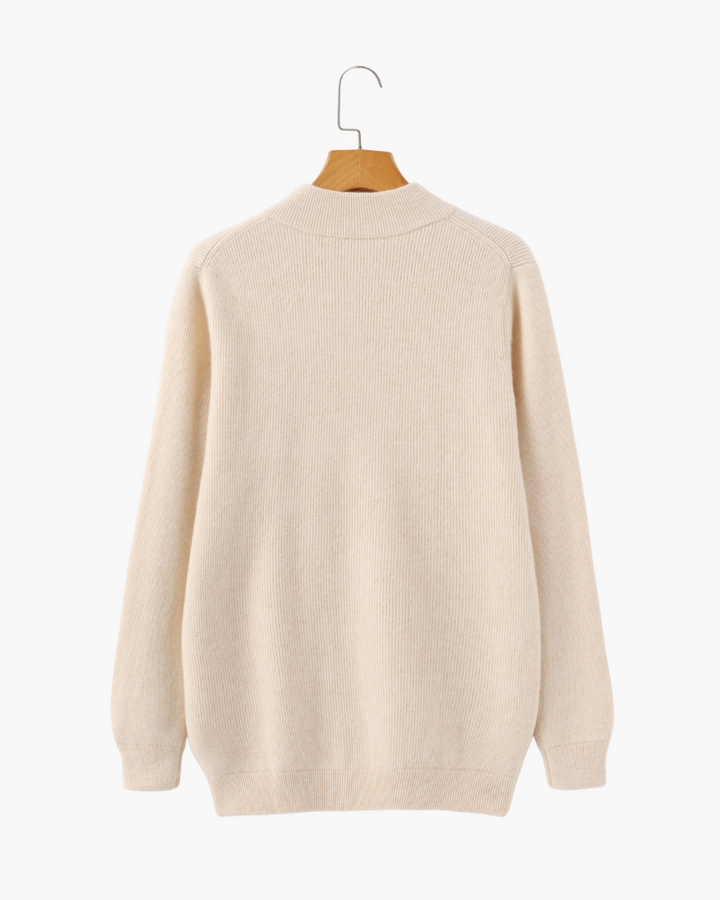 Elegant Zip Up Sweater | Everyday Comfort and Clean Style