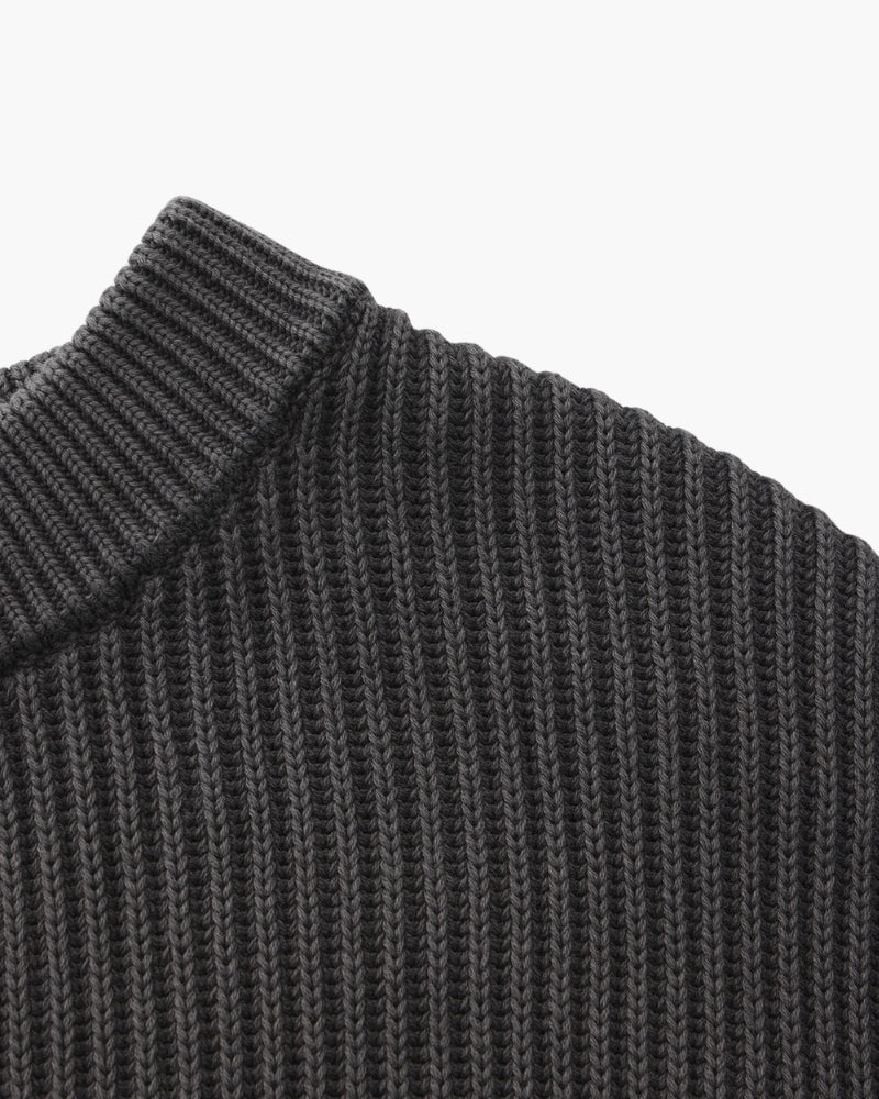 Jersey de algodón a rayas | Cuello redondo