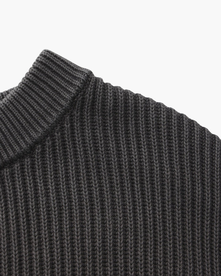 Jersey de algodón a rayas | Cuello redondo