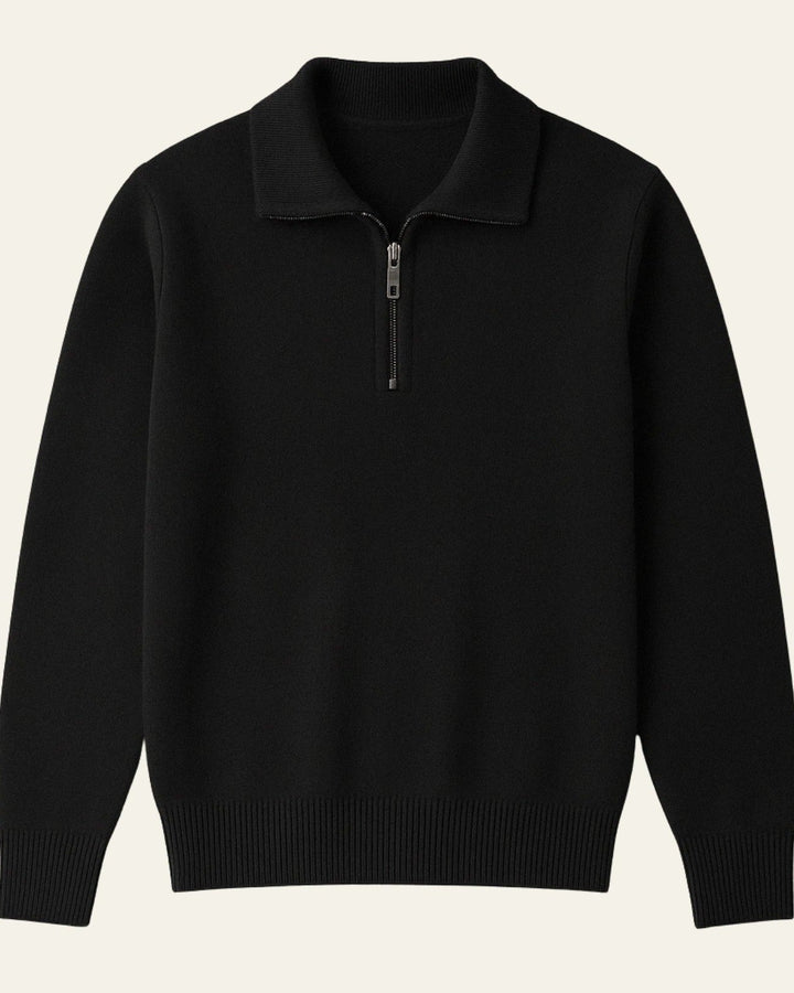 Jersey de cachemira con cremallera para hombre | Refinamiento y calidez discreta para looks formales y casuales
