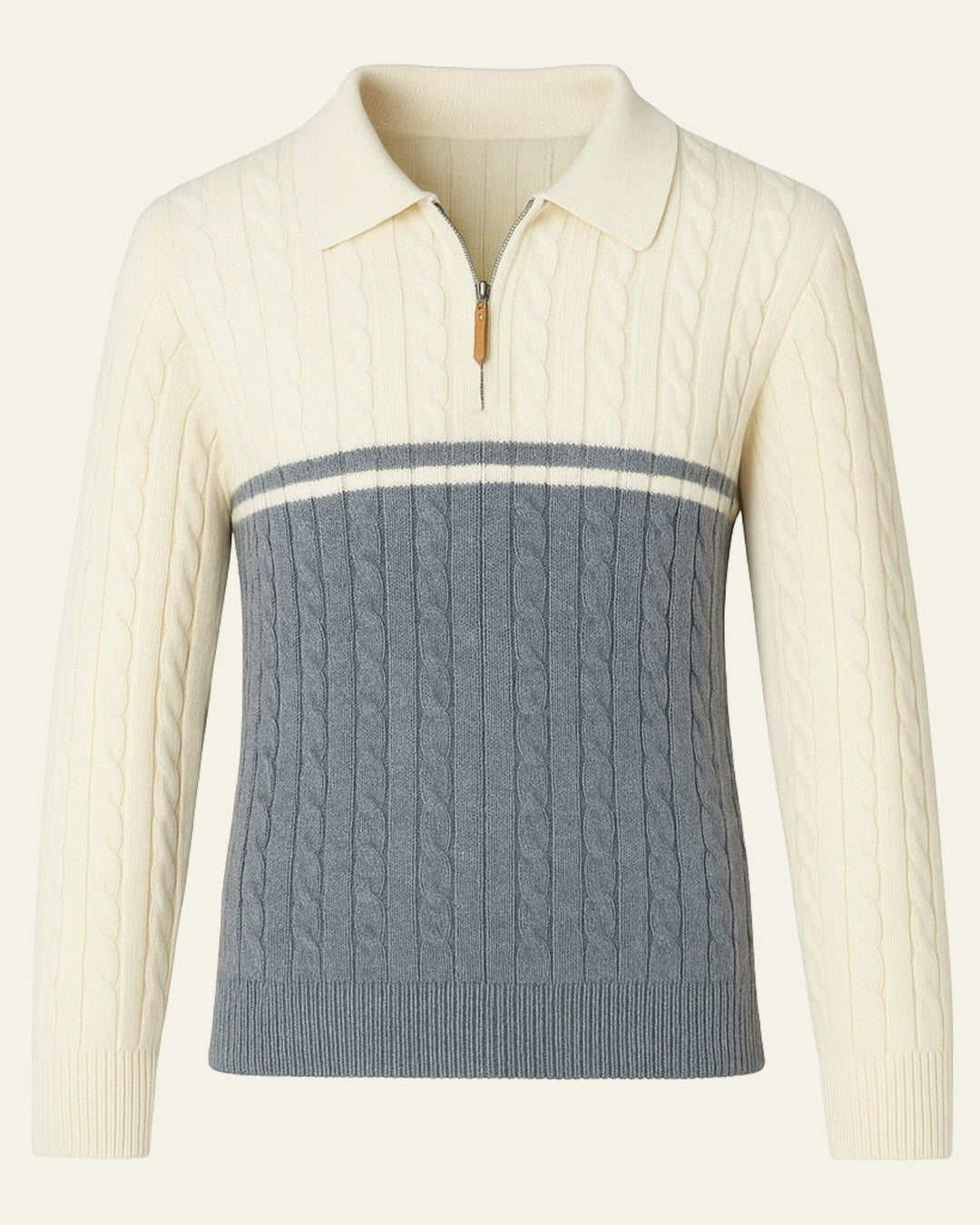Polo de homem com meio fecho | Aquecimento envolvente e visual casual elegante