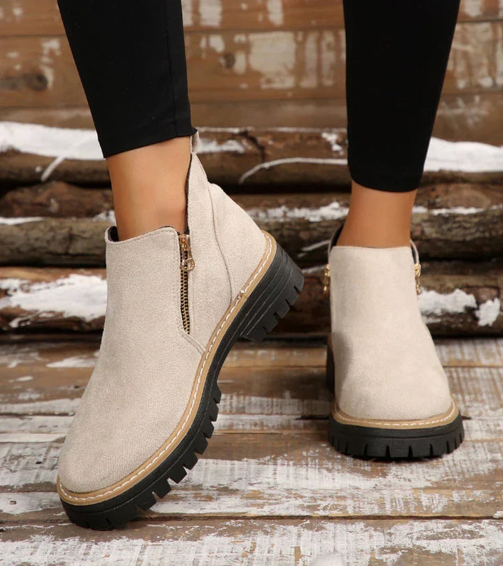 Rosina | Botines con cremallera y suela gruesa
