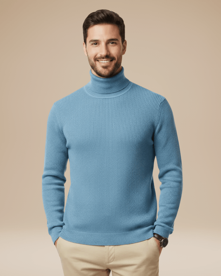 Jersey de cuello alto para hombre | Punto fino y suave, y calidez ligera