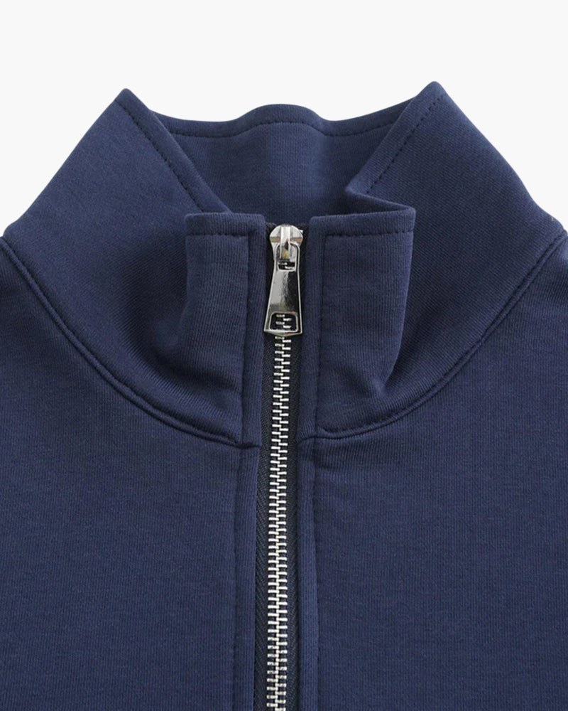 Sudadera de algodón con cremallera | Comodidad diaria y corte regular