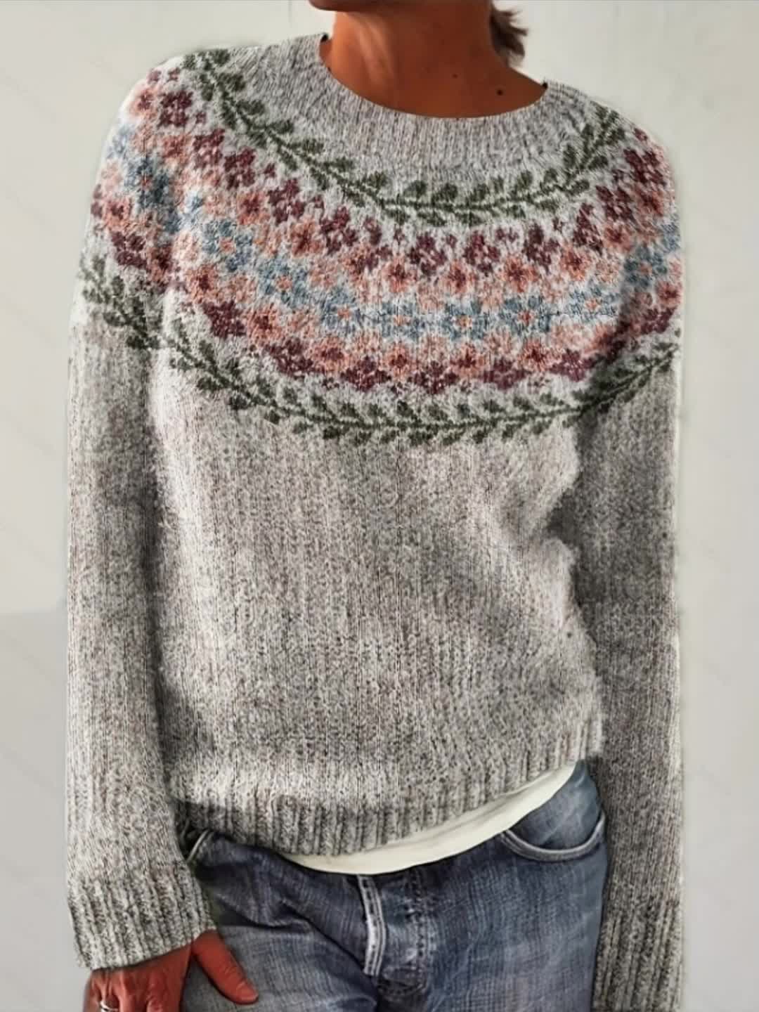 Alina | Grey Knit Sweater