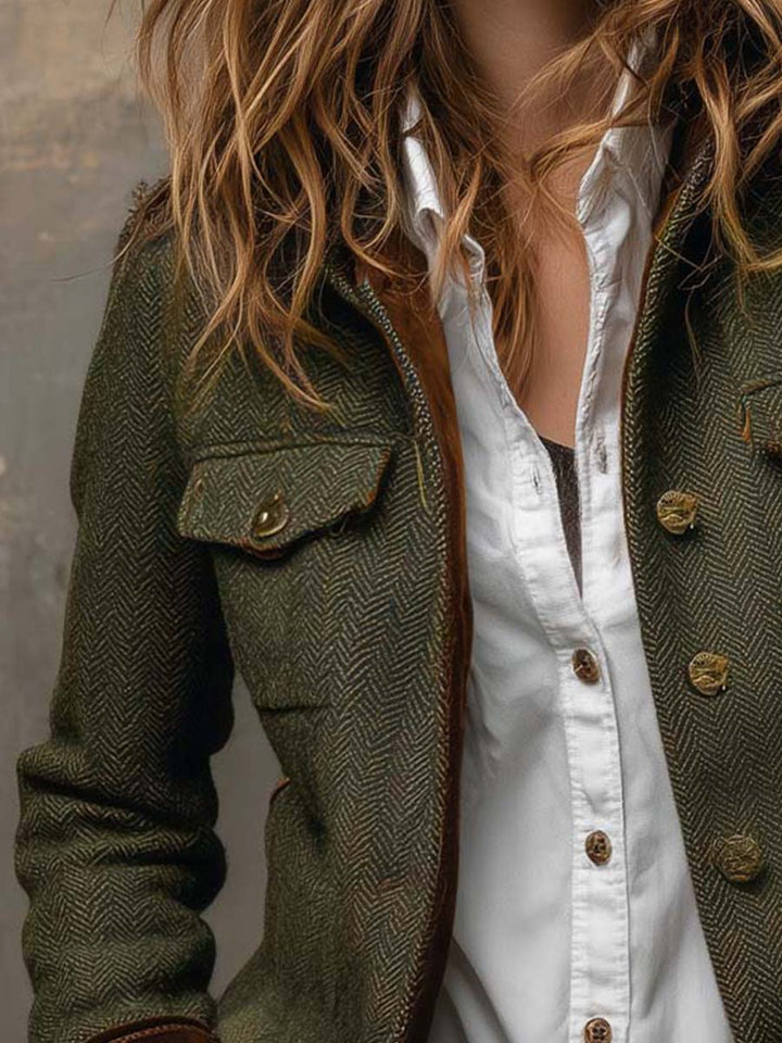 Honorine | Veste à col montant en chevrons