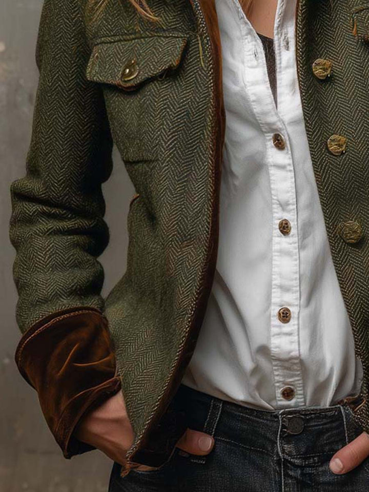 Honorine | Veste à col montant en chevrons