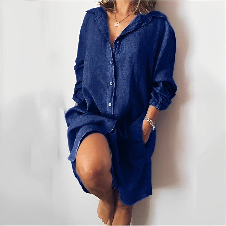 Long sleeve cotton dress