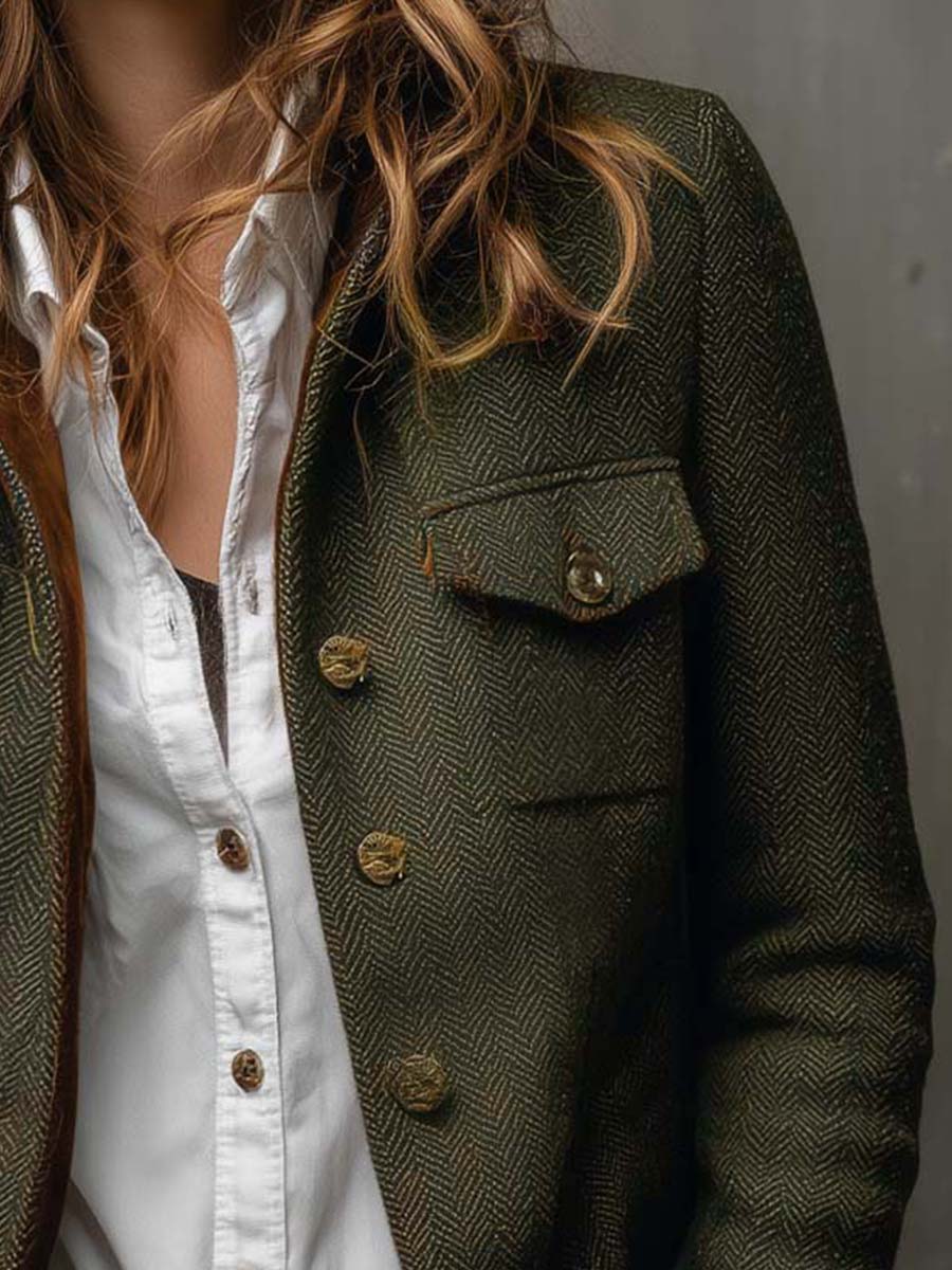 Honorine | Veste à col montant en chevrons
