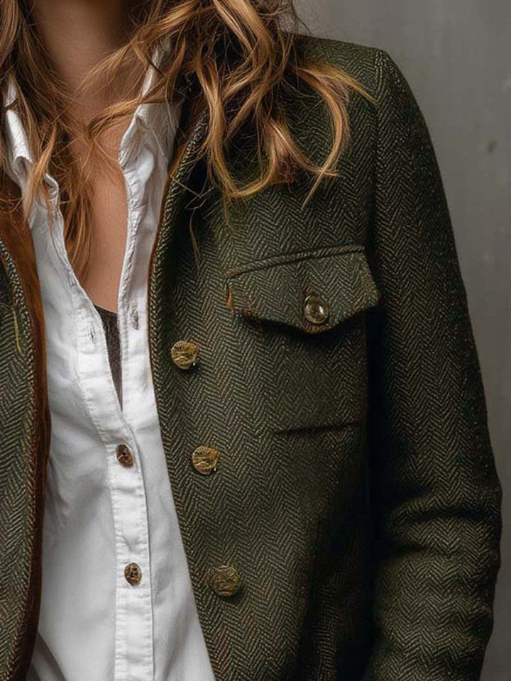 Honorine | Veste à col montant en chevrons